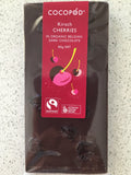 Lindsay & Edmunds Cocopod Dark Cherries in Kirsch - Organic Fair trade chocolate