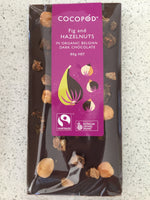 Lindsay & Edmunds Cocopod DARK Fig and Hazelnuts - Organic Fairtrade chocolate