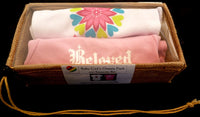 Girls Flower Beloved Pink Organic Cotton Onesie Bodysuit gift packs (0 to 18 mth) - sweatshop-free